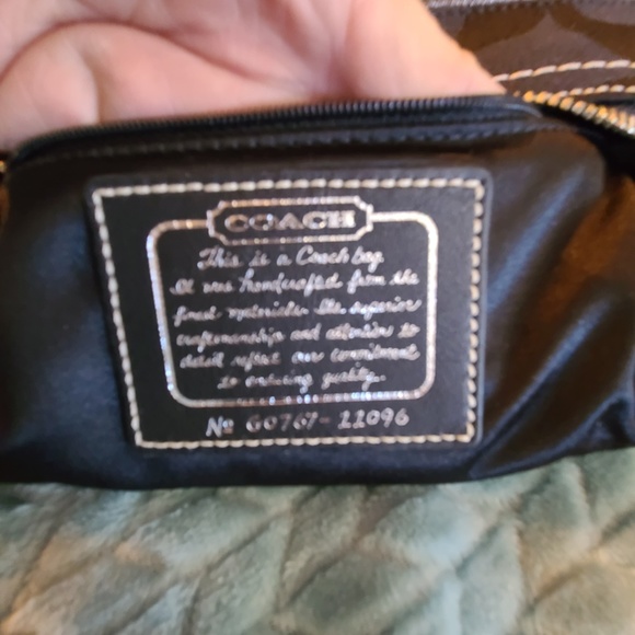 SOLD Coach Signature Stripe East West Monogram Handbag EUC - Picture 11 of 15